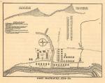 The defeat of Washington's forces at Fort Necessity allowed the French to continue fortifying the area. This plan shows the design of the French outpost of Fort Machault. 
